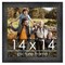 14x14 Wide Barnwood Picture Frame with UV-Resistant Acrylic & Acid Free Backing, Available in 6 Paint Finishes - Grey, Brown, White, and Black